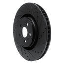 R1 15-21 Ford Edge Front Right Drilled & Slotted Black Brake Rotor