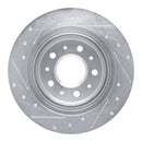 R1 16-25 Buick LaCrosse Front & Rear Drilled & Slotted Silver Brake Rotor Set