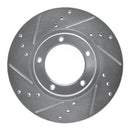 R1 95-04 Toyota Tacoma Front Drilled & Slotted Silver Brake Rotor Set
