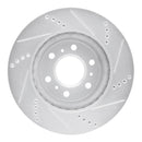 R1 06-09 Buick TERRAZA Front Left Drilled & Slotted Silver Brake Rotor