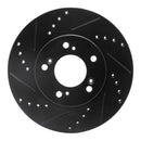 R1 91-01 Acura Integra Front Drilled & Slotted Black Brake Rotor Set