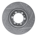 R1 92-02 Acura SLX Front Left Drilled & Slotted Silver Brake Rotor