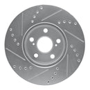R1 08-19 Pontiac Vibe Front Drilled & Slotted Silver Brake Rotor Set