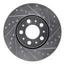 R1 99-09 Volvo S60 Front Right Drilled & Slotted Silver Brake Rotor