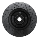 R1 80-83 Ford F-150 RWD Front Left Drilled & Slotted Black Brake Rotor