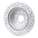 R1 92-00 Lexus Sc400 Rear Left Drilled & Slotted Geo-Carbon Rotor