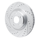 R1 2022-2026 Acura MDX Front Right Drilled & Slotted Silver Brake Rotor