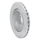 R1 00-06 Jaguar XJR Rear Right Drilled & Slotted Silver Brake Rotor