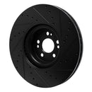 R1 20-26 Mercedes-Benz GLE450e Front Left Drilled & Slotted Black Brake Rotor
