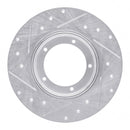 R1 65-76 Porsche 911 Front Right Drilled & Slotted Silver Brake Rotor