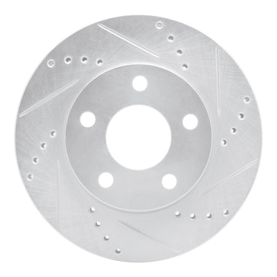 R1 97-05 Buick Century Front Right Drilled & Slotted Silver Brake Rotor