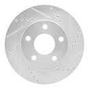 R1 97-05 Buick Century Front Right Drilled & Slotted Silver Brake Rotor