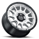 ICON Alloys Rancho 20x9 / 6x135 / 16mm / 5.625in BS Silver Machined w/ Gloss Black Lip Wheel