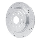 R1 19-25 Ram 1500 Rear Right Drilled & Slotted Silver Brake Rotor