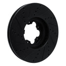R1 15-25 Ford Transit-350 HD/DRW Front Right Drilled & Slotted Black Brake Rotor