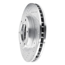 R1 93-97 Lexus LX450 Front Left Drilled & Slotted Silver Brake Rotor
