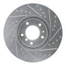 R1 89-95 BMW 525IT Front Left Drilled & Slotted Silver Brake Rotor