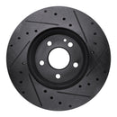 R1 16-23 Mercedes-Benz Viano (Mexico) Front Left Drilled & Slotted Black Brake Rotor