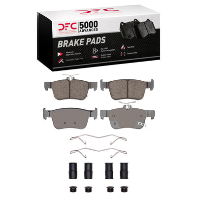 DFC 17-25 Acura Integra Rear Drilled & Slotted Geoperformance Rotors 5000 Advanced Pads w/Hardware