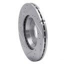R1 81-89 Alfa Romeo GTV-6 Front Right Drilled & Slotted Silver Brake Rotor