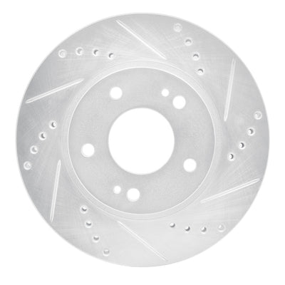 R1 00-24 Chrysler SEBRING Front Right Drilled & Slotted Silver Brake Rotor