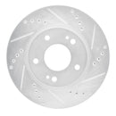 R1 00-24 Chrysler SEBRING Front Right Drilled & Slotted Silver Brake Rotor