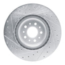 R1 15-22 Ram Promaster City Front Right Drilled & Slotted Silver Brake Rotor