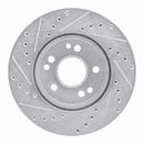 R1 84-95 Mercedes-Benz 260E Front Right Drilled & Slotted Silver Brake Rotor