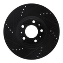 R1 06-10 Pontiac Solstice Front Right Drilled & Slotted Black Brake Rotor