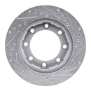 R1 1980-94 Ford F-350 Front Drill & Slot Silver Rotors