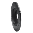 R1 16-25 Ford Escape Rear Left Drilled & Slotted Black Brake Rotor