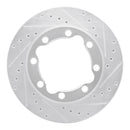 R1 92-00 Chevrolet K3500 Front Right Drilled & Slotted Silver Brake Rotor