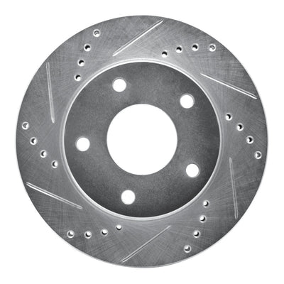 R1 79-98 Buick Riviera Rear/Front Left Drilled & Slotted Silver Brake Rotor