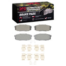 DFC 07-22 Lexus LX570 Rear Drill/Slot Geoperformance Rotors Ultimate Duty Perf Brake Pads w/Hardware