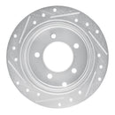 R1 07-17 Chrysler Sebring Rear Drilled & Slotted Silver Brake Rotor Set