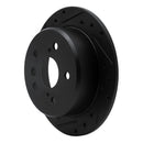 R1 92-03 Lexus ES300 Rear Left Drilled & Slotted Black Brake Rotor