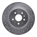R1 13-20 Ford Escape Rear Drilled & Slotted Silver Brake Rotor Set
