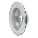 R1 15-20 Chevrolet Colorado Rear Right Drilled & Slotted Silver Brake Rotor