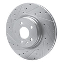 R1 12-21 Tesla X Front & Rear Drilled & Slotted Silver Brake Rotor Set