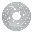 R1 89-94 Suzuki SWIFT Rear Right Drilled & Slotted Silver Brake Rotor