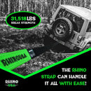 Rhino USA 30Ft Tow Strap/Shackles Combo