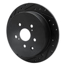R1 10-20 Lexus RX350 Front & Rear Drilled & Slotted Black Brake Rotor Set