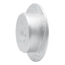 R1 96-99 Toyota Celica Rear Right Drilled & Slotted Silver Brake Rotor
