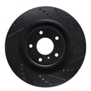 R1 19-24 Infiniti QX50 Front Right Drilled & Slotted Black Brake Rotor