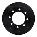 R1 03-08 Dodge Ram 3500 Rear Right Drilled & Slotted Black Brake Rotor