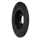 R1 19-25 Nissan ALTIMA Rear Left Drilled & Slotted Black Brake Rotor