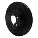 R1 06-09 Land Rover Range Rover Front Left Drilled & Slotted Black Brake Rotor