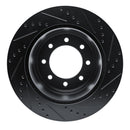 R1 12-22 Ford F-250 Super Duty Front & Rear Drilled & Slotted Black Brake Rotor Set