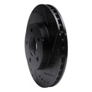 R1 89-90 Ford Thunderbird Front Right Drilled & Slotted Black Brake Rotor