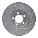 R1 93-07 Ford Thunderbird Front Left Drilled & Slotted Silver Brake Rotor